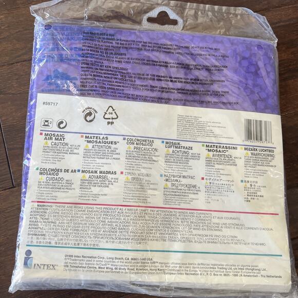 Intex The Wet Set Inflatable Pool Purple Float 72“ X 30” 59717 New Sealed 1999 - Picture 5 of 6